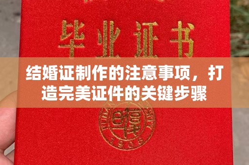 名山结婚证制作的注意事项，打造完美证件的关键步骤