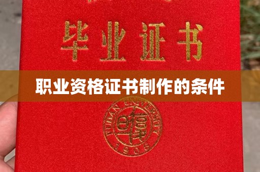 名山职业资格证书制作的条件